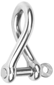 Twisted Shackle with Captive Pin - 5's Only (Except 12mm)