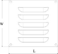 66641 Type B Vent Plate Dimensions