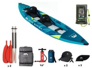 Aqua Marina Steam-412 Whitewater Kayak, Paddle & Aquapac Classic Case- Exclusive Bundle Price