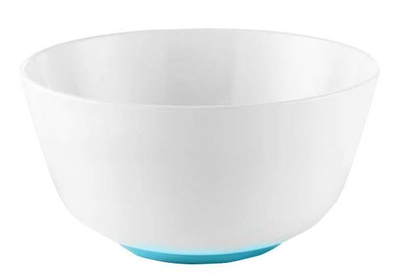 Sorona Non-Slip Bowl -White w Vivid Blue Non Slip