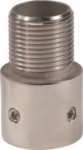 Adapts 1" dia Pipe to 1"-14 Male Thread - Stainless Steel