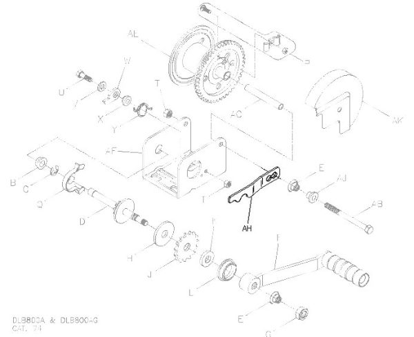 Freewheel Kit Part 1 - Lockout Lever -DLB800AG/1200AG/1500AG