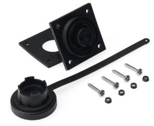 Bulgin Low Flange/Flush Mount 2 Pin, Socket, Cap & Screws Kit, IP68 Retail Pack