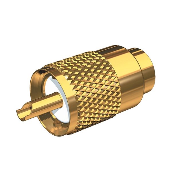 PL259 Connector, UG176 Adapter, DooDad for RG8X Cable- Gold