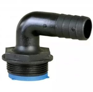 Aquavalve/Manifold  Tail 90° 25mm 1½” BSP Blue Seal - Black
