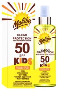 Malibu Sun SPF50 Kids Clear Protect Spray 250ml
