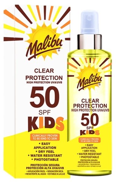 Malibu Sun SPF50 Kids Clear Protect Spray 250ml