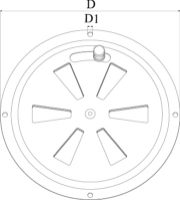 66653 Vent Plate Lockable Dimensions