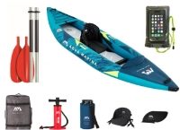 Aqua Marina Steam-312 1 Person Whitewater Kayak, Kayak Paddle & Aquapac Classic Phone Case- Exclusive Bundle Price