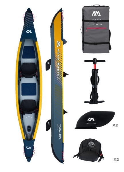 Aqua Marina Tomahawk AIR-K 440- High Pressure Speed Kayak- 2 Person