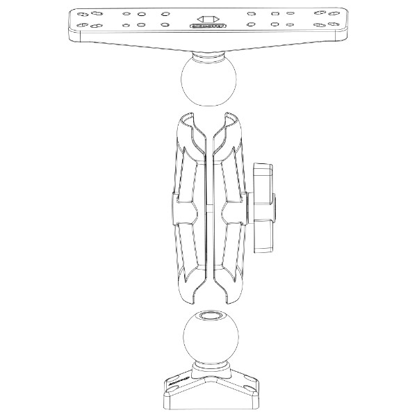 Scotty 2.25" Ball System 8" Arms