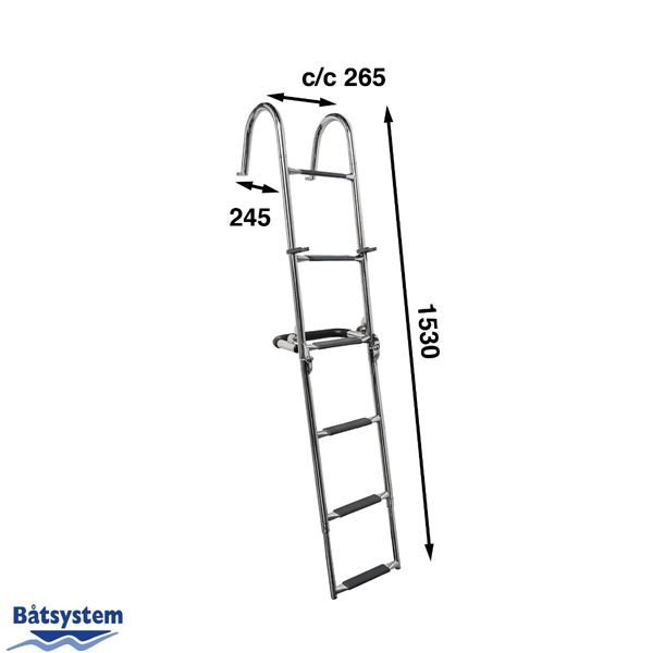 Side Ladder Foldable 6 Steps 1530mm - SL150