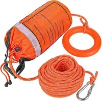 Rescue Throwing Line & Bag, Ring and SS Clip - 70ft 16mm